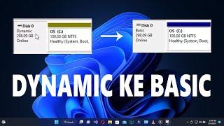 Cara Mengubah Disk Dynamic Menjadi Disk Basic Tanpa Kehilangan Data