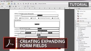 How to create expanding form fields in PDF with Adobe Acrobat Pro