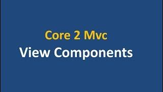 Asp net Core Mvc View Components