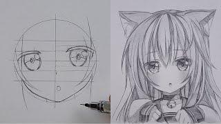 How to Draw cute Anime Girl with ease ! | ss_art1