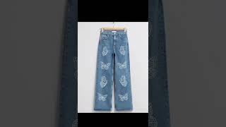 Explore Graphic Jeans Zainab Market Online Mid Blue Straight Jeans export quality paired with tshirt