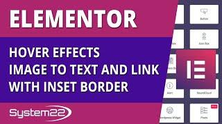 Elementor Hover Effects Image To Text And Link With Inset Border 