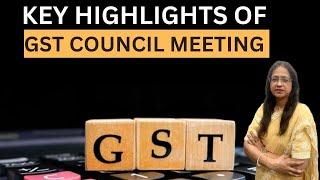 Important GST Changes in 53rd GST Council Meeting| CA Anita Agrawal