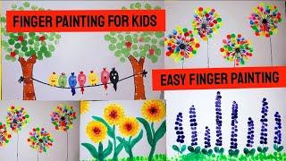 easy finger painting art for kids| 4 best finger printing art for kids