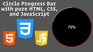 Circle Progress Bar with HTML, CSS, and JavaScript / How to Create Progress Bar with HTML, CSS, JS