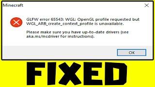 How to FIX OpenGL ERROR 65543 | FIX MINECRAFT NOT STARTING