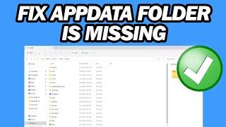 How to Fix Appdata Folder Is Missing in Windows 11 | Fast and Easy