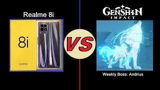 Realme 8i VS Genshin Impact Weekly Boss [Andrius] 45 Fps