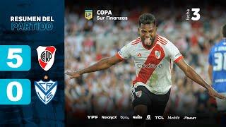 RIVER 5 - 0 VÉLEZ I Resumen del partido I #CopaSurFinanzas 2024