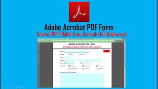 How to Create Fillable PDF Form for Beginners | Adobe Acrobat Pro PDF Form from Scratch
