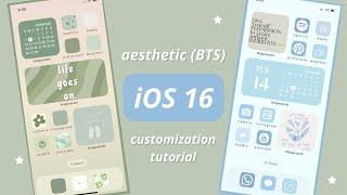 how to make your phone cute & aesthetic | iPhone iOS 16 customization tutorial for home screen