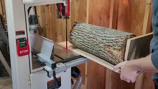 Milling an Ash Log with a Simple Bandsaw Sled