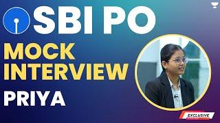 SBI PO Mock Interview | Priya | @bankershub1688