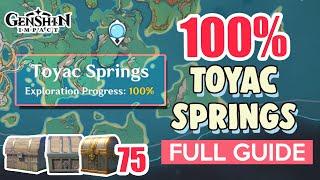 How to: Toyac Springs 100% FULL Exploration ⭐ Natlan ALL CHESTS【 Genshin Impact 】