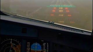 Автоматическая посадка в Красноярске. Airbus -321. Полосу увидели на высоте 60 метров.