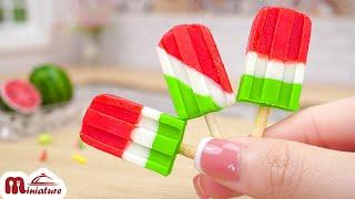 Most Fresh Miniature Watermelon Ice Cream Recipe | ASMR Cooking Mini Food