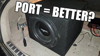 SEALED vs PORTED cheap 12" Subwoofer Showdown!