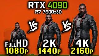 Cyberpunk 2077 - 1080p vs 1440p vs 2160p 4K - RTX 4090 + R7 7800x3D | HD vs 2K vs 4K on CP 2077