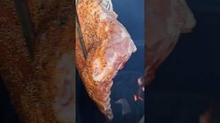 Pork Ribs on Oklahoma Joe Bronco Smoker #food #ribs #smokedmeat