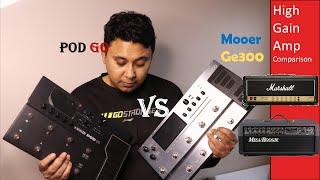 Pod Go Vs Mooer GE300 - High Gain Amp comparison - JCM800 and Mesa Boogie Mark 4