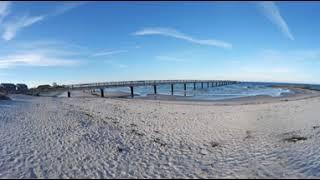 360° - Auf dem Strand an der Seebrücke im Februar (Teil 1)