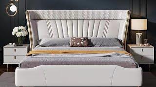 beautiful and modern posish bed ideas | velvet bed designs | wooden bed