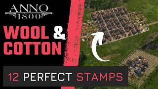 ANNO 1800 - 12 perfect STAMPS & ITEMS for PONCHO, COTTON AND BOMBIN! + WOOL production! - 2023