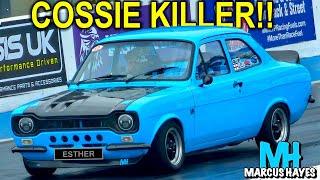 Gapping EVERYONE on the drag strip in my ST170 Mk1 Escort!  *COSSIE KILLER* 