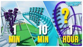 Building The WING COASTER in 1 MINUTE, 10 MINUTES and 1 HOUR!