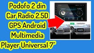 Podofo 2 din Car Radio 2.5D GPS Android Multimedia Player Universal 7"