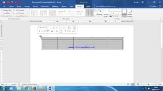 How to resize a table size in MS Word