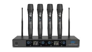 SGPRO SG-400 Quad CHs Wireless Microphone System Channel Selection