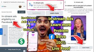 In-stream ads Learn more  In-stream ads eligibility on Facebook  Facebook Content Monetization