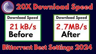 Bittorrent Best Settings 2024  Bittorrent Speed Increase Best Settings for Bittorrent in pc 2024