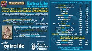 Extra Life Charity Daggerheart benefiting Boston Children's Hospital! | FamilyFriendly | !extralife