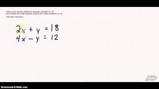 Elimination Using Addition and Subtraction