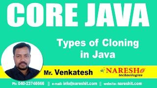 Types of Cloning in Java with Example Program | Core Java Tutorial