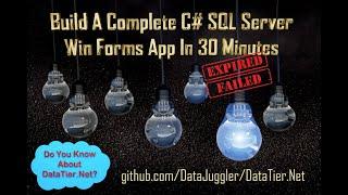 Build A C# All Stored Procedure Data Tier With DataTier Net In 30 Minutes time expired