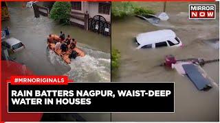 Nagpur News | Torrential Rains Batter Nagpur, Water Enters Homes, Cars Submerged | Nagpur Rain