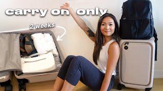 ️ pack with me | carry on luggage only for 2 weeks, packing tips & outfit planning