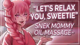 Lamia Masseuse Helps You to Relax   [Coiling] [Hypnosis] II Binaural ASMR Roleplay