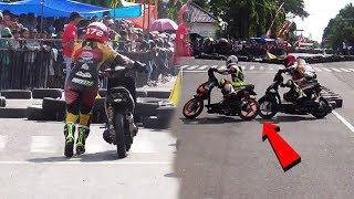 INI DIA AKSI PARA JOKI CEWEK CANTIK DI KELAS MATIC || ROAD RACE BANGKALAN