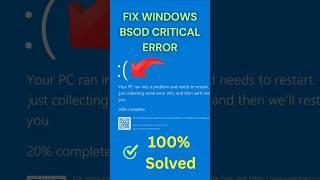 Fix Critical Process Died Blue Screen Error on Windows 10 & 11