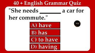 40 + English Grammar Quiz | All 12 Tenses Mixed test | Test your English | No.1 Quality English