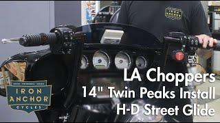 LA Choppers 14" Twin Peaks - using OE brake & clutch lines!