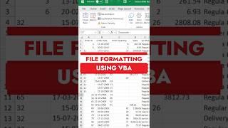 Format Excel Data in Just 1 Click  | VBA to Excel | #Shorts #vba #excel #automation