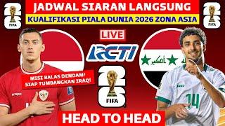 Jadwal Indonesia vs Irak - Head To Head Kualifikasi Piala Dunia 2026 - Jadwal Timnas Indonesia