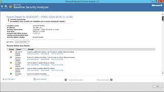 Scan for Vulnerabilities using Microsoft Baseline Security Analyzer