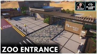 Starting A New Modern Zoo In Planet Zoo - Building Entrance | Newtropic Zoo |