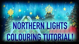 Northern Lights Colouring/Painting Tutorial